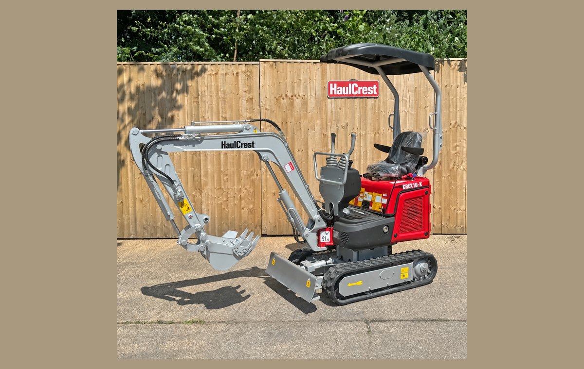 HaulCrest CREX10-K mini excavator, arm extended