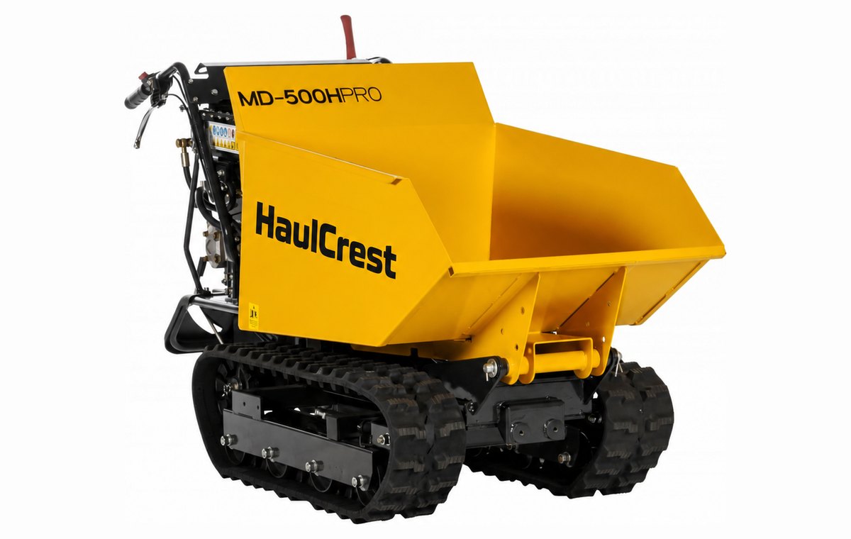 MD-500HPRO side profile showing rubber tracks and low body