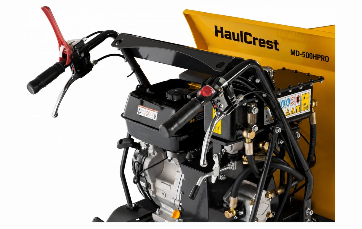 MD-500HPRO petrol engine and hydraulic control lever